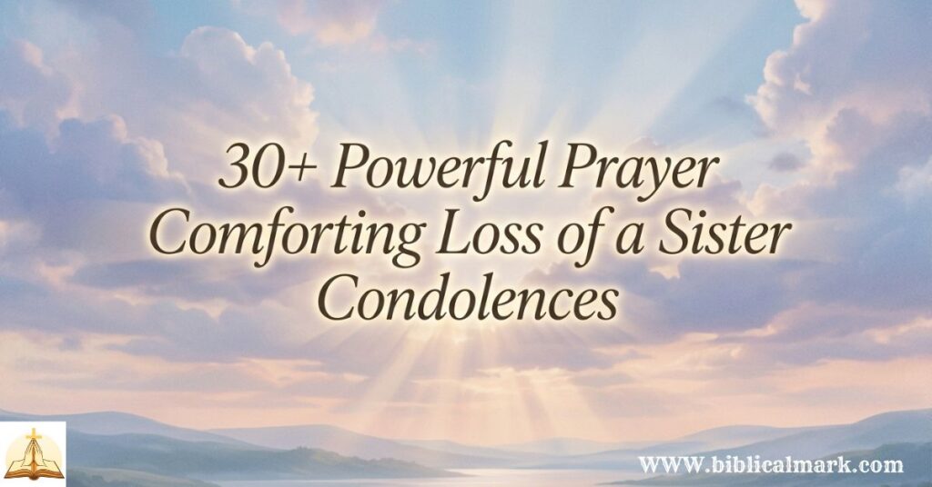 30+ Powerful Prayer Comforting Loss of a Sister Condolences