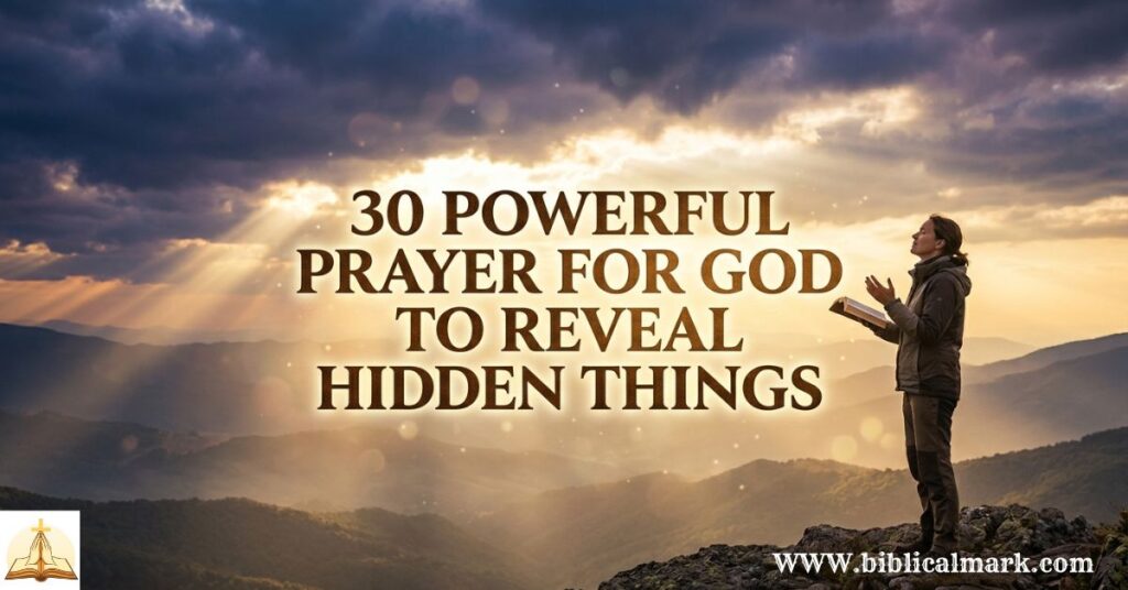 30 Powerful Prayer for God to Reveal Hidden Things