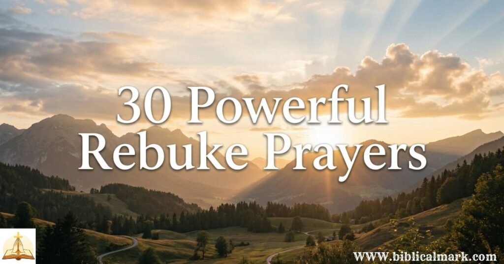 30 Powerful Rebuke Prayers