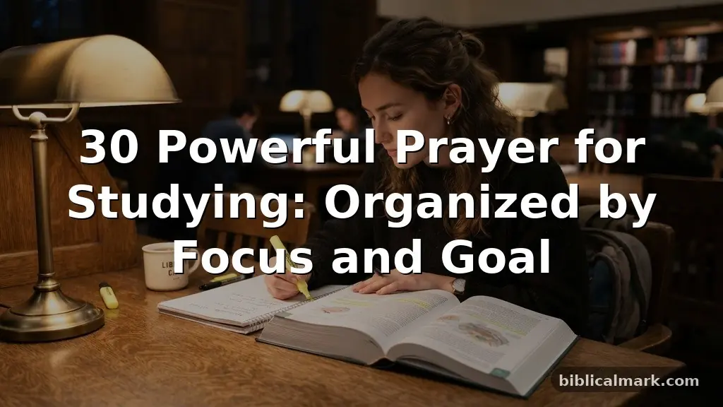 30 Powerful Prayer for Studying: Organized by Focus and Goal