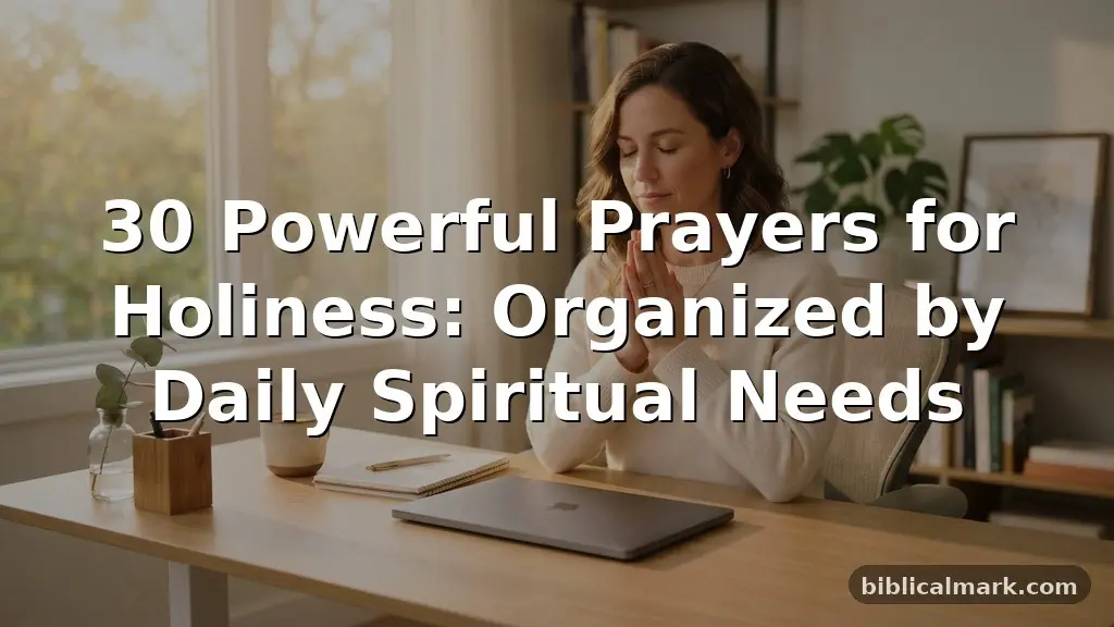 30 Powerful Prayers for Holiness: Organized by Daily Spiritual Needs