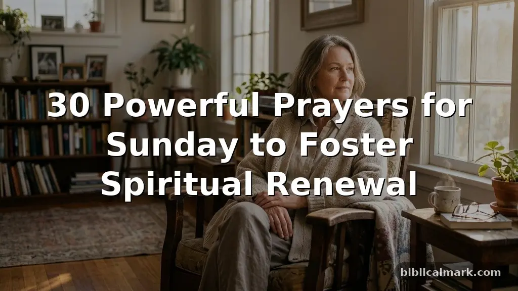 30 Powerful Prayers for Sunday to Foster Spiritual Renewal