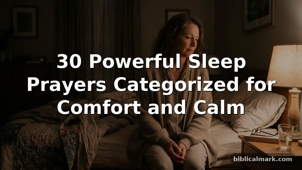 30 Powerful Sleep Prayers Categorized for Comfort and Calm