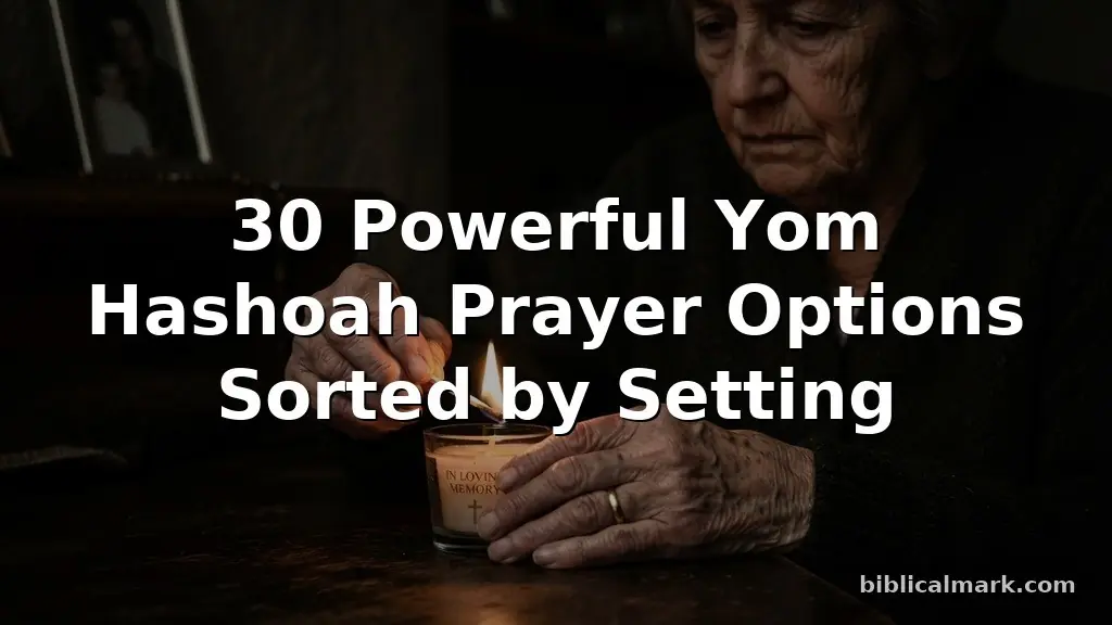 30 Powerful Yom Hashoah Prayer Options Sorted by Setting