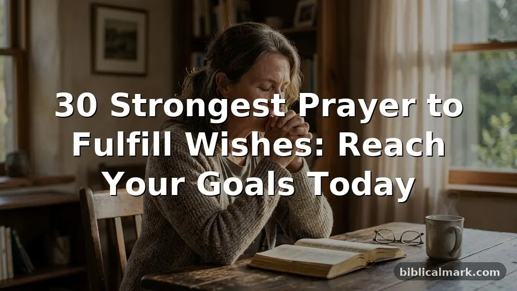 30 Strongest Prayer to Fulfill Wishes: Reach Your Goals Today